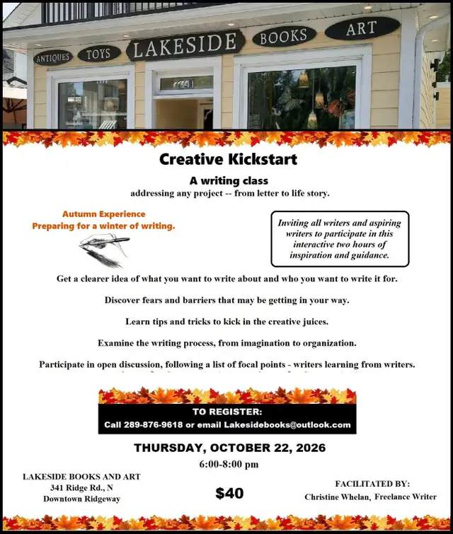 Writing Class in Ridgeway