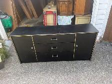 Free delivery used Black sideboard with storage - Photo 2