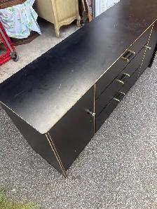 Free delivery used Black sideboard with storage - Photo 6