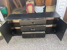 Free delivery used Black sideboard with storage - Photo 7