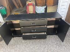 Free delivery used Black sideboard with storage - Photo 8