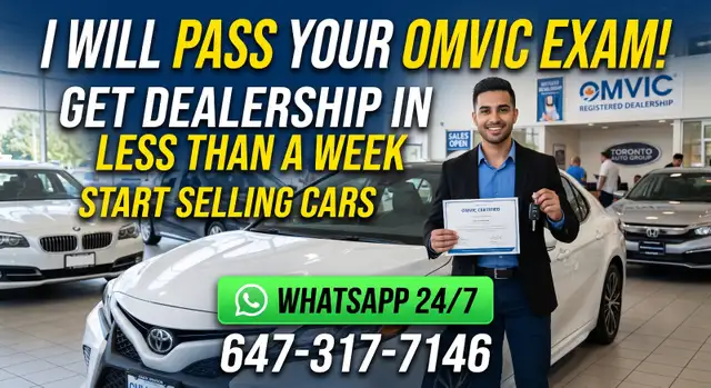 OMVIC CAR DEALERSHIP LICENSE SELL CARS LEGALLY THIS WEEK?