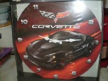 CORVETTE LICENSED QUARTZ WALL CLOCK-NEW IN BOX- $25