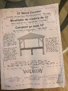 12’ wood counter for Gazebo assembly - Photo 2