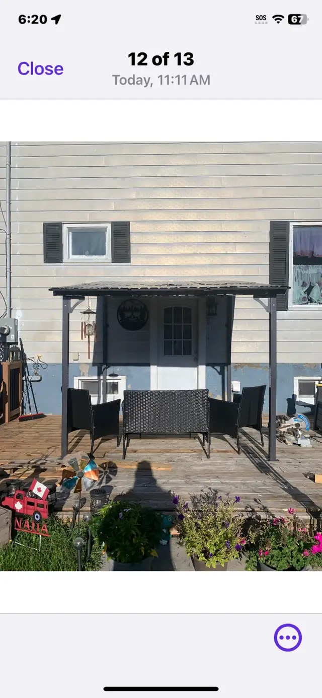 Brand New 8X8 Gazebo with black tin roof