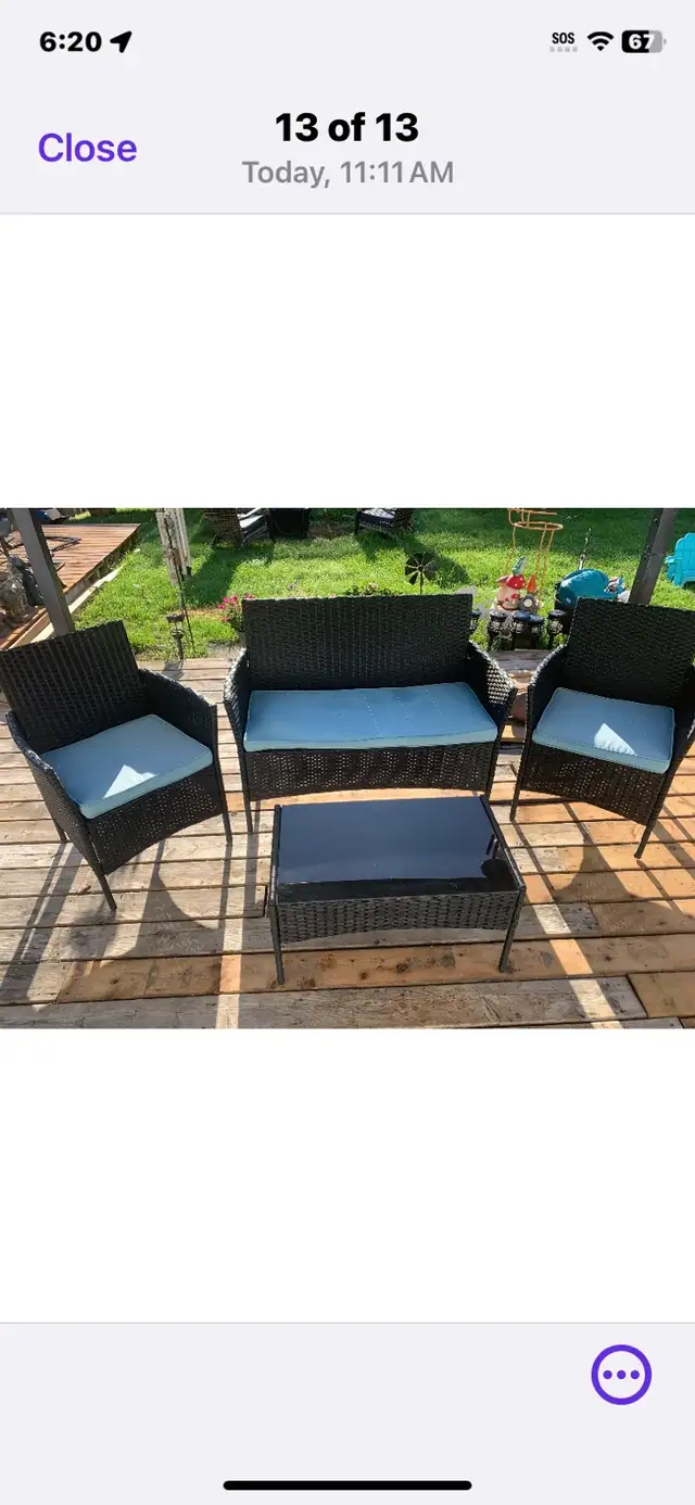 patio furniture barely used