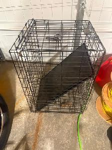 Medium Folding Metal Dog Crate | 30L x 19W x 21H Inches, - Photo 2