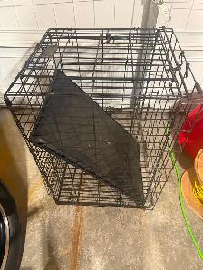 Medium Folding Metal Dog Crate | 30L x 19W x 21H Inches, - Photo 3