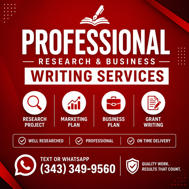 RESEARCH PROJECT, MARKETING PLAN, BUSINESS PLAN, GRANT WRITING