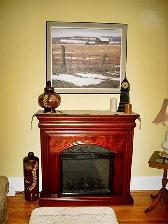 Electric Fireplace Mahogany Wood w/Remote Control - Photo 3