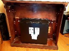 Electric Fireplace Mahogany Wood w/Remote Control - Photo 4