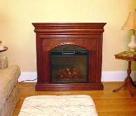 Electric Fireplace Mahogany Wood w/Remote Control - Photo 6