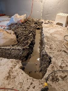 DRAIN SNAKE ROUGH IN WASHROOM SUMP PUMP ISSUE WATERPROOFING WET - Photo 7
