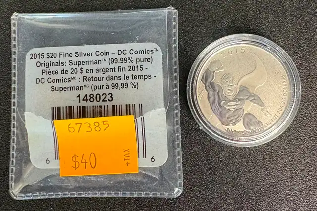 1/4oz .999 Fine Silver 2015 Superman Coin