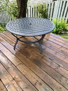 Patio Table & Ornate Umbrella Stand – $120 OBO - Photo 2