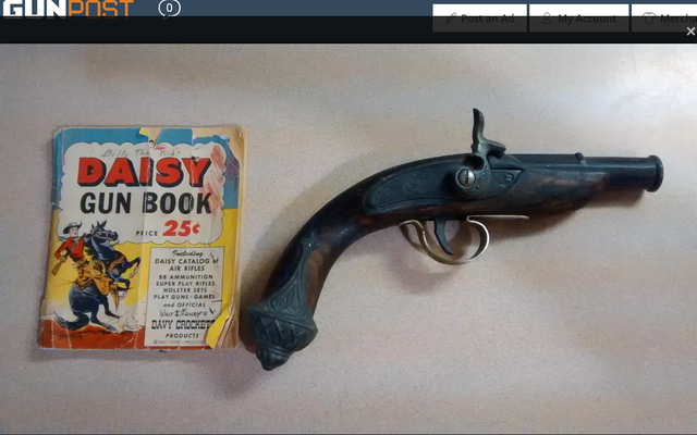 Antique 1940' Toy Pirate Pistol and Daisy Comic Book
