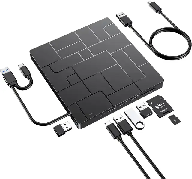 CD / DVD Writer with USB hub,