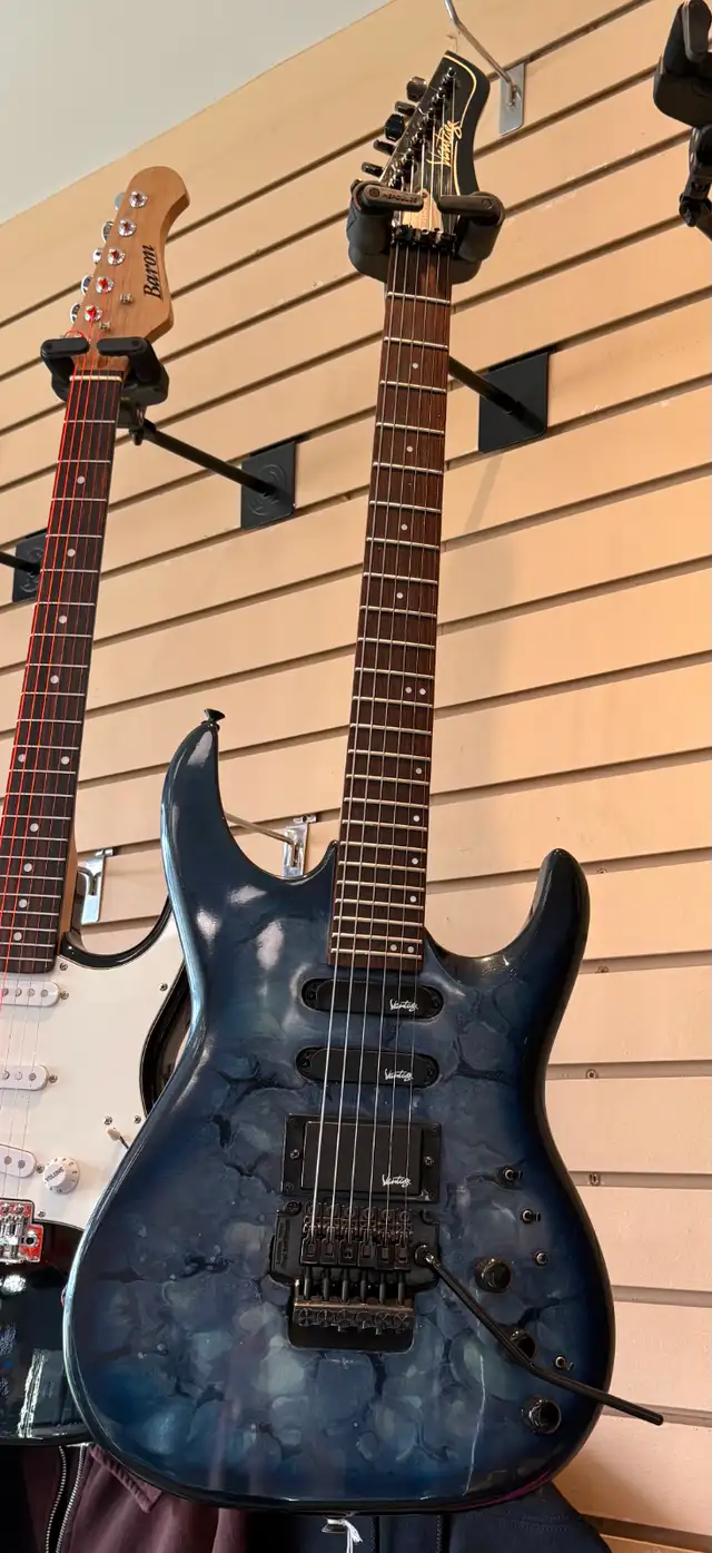 Vantage 718DT-1 Blue Marble Electric Guitar