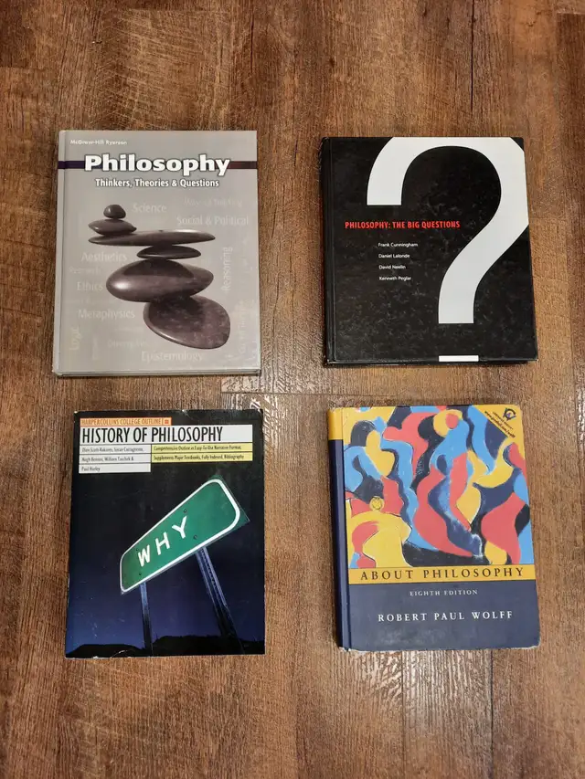 Textbooks: assorted high-school and college textbooks