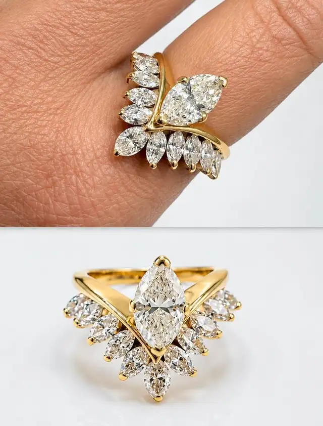 14karat Natural Diamonds Marquis Shape 1.05 Carat