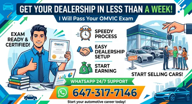 OMVIC CAR DEALERSHIP LICENSE SELL CARS LEGALLY THIS WEEK?
