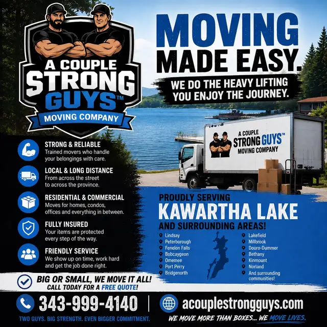 need a mover in Lindsay? call "A couple strong guys"
