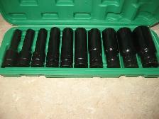 10 Metric deep impact sockets 8 -24 mm