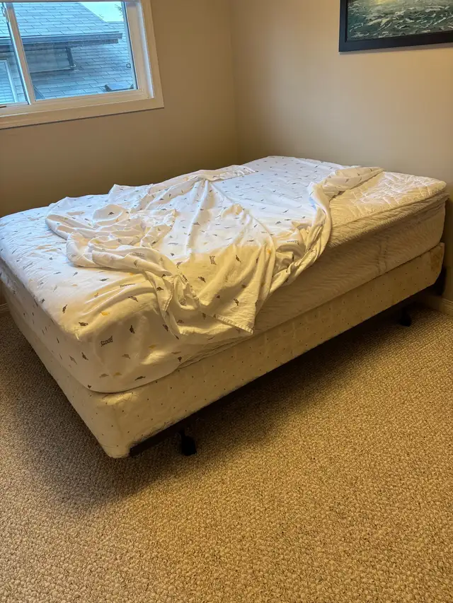 Double/Full Mattress, Box Spring, Mattress pad and sheets