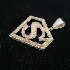 .925 Sterling Silver Superman Pendant - 10.2 Grams (#44314) - Photo 3