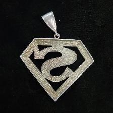 .925 Sterling Silver Superman Pendant - 10.2 Grams (#44314) - Photo 4