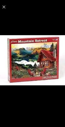 PUZZLE VERMONT. MOUNTAIN RETREAT.1000 PIÈCES.NEUF & SCELLÉ.$20.