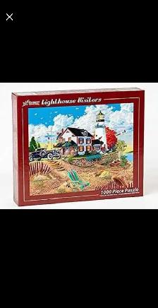 PUZZLE VERMONT VISITEURS DU PHARE.1000 PIÈCES.NEUF & SCELLÉ.$20.