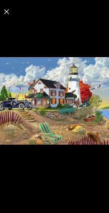 PUZZLE VERMONT VISITEURS DU PHARE.1000 PIÈCES.NEUF & SCELLÉ.$20. - Photo 3
