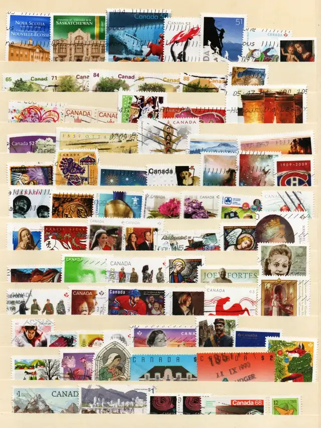 Canada Stamp Collection on Stock Sheets