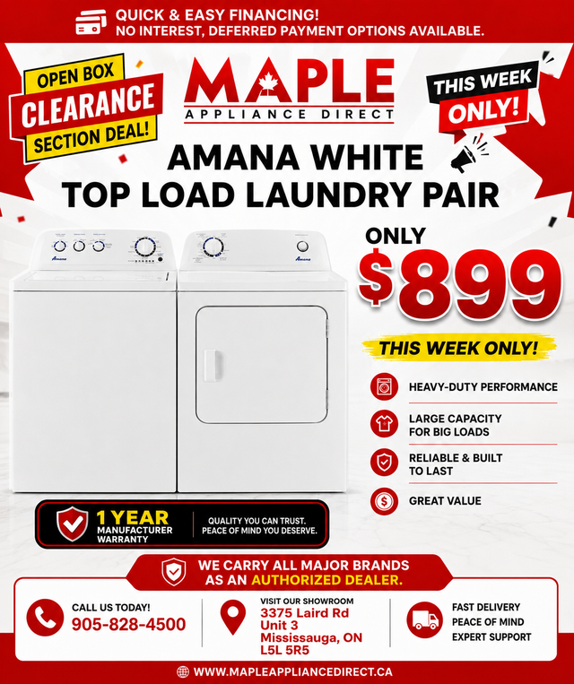 MAPLE APPLIANCES DIRECT- DEAL OF THE WEEK