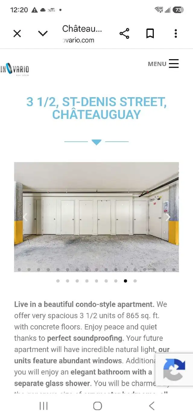 3 1/2 Apt for rent