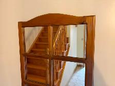 Pine Framed Mirror with Shelf - Photo 2