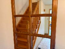 Pine Framed Mirror with Shelf - Photo 3
