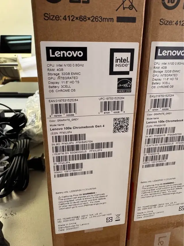 Lenovo 100e Chromebook Gen4 N100 4GB 32GB Touchscreen NEW SEALED