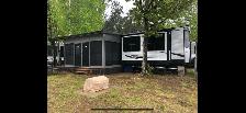 Roulotte de parce au camping l’Arc-en-ciel au Baskatong à vendre