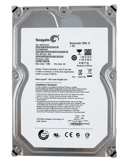 Seagate Barracuda 7200.12 1TB 3.5' SATA Hard Drive