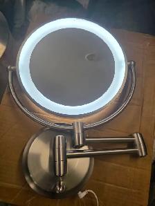 Zadro LED Wall Mount Makeup Mirror w Magnification, 360° Rotate - Photo 2