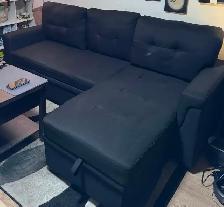 86' Upholstered Pull-Out Sofa Bed With Storage Area - Photo 3