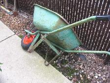 WHEELBARROW - - Med Size Metal Tub