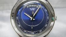 SUPER BLUE DIAL SWATCH WATCH IRONY BIG FARWAYS VERY COOL