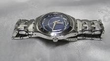 SUPER BLUE DIAL SWATCH WATCH IRONY BIG FARWAYS VERY COOL - Photo 5