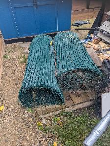 320 Feet of 6 foot tall chain link fence with privacy inserts
