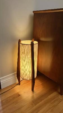 Mid century. TEAK TECK Lampe / Buffet, bahut disques vinyles, ba - Photo 5