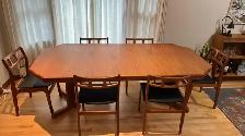 Mid century. TECK TEAK. Salle à manger / Table TRÈS GRANDE 2 ral - Photo 3