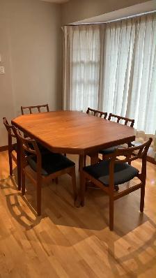 Mid century. TECK TEAK. Salle à manger / Table TRÈS GRANDE 2 ral - Photo 9